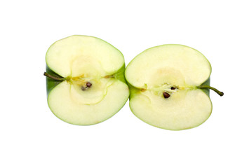 green apple isolated on white background. food, healthy