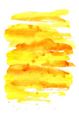 Watercolor background for textures. Abstract watercolor background. Yellow, mustard, orange color
