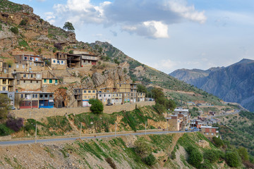 Fototapeta premium Howraman village in Zagros Mountain. Kurdistan Province, Iran.