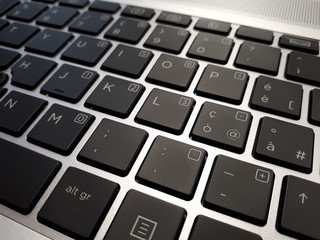 close-up of laptop keyboard
