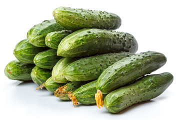 Pile of fresh cucumbers