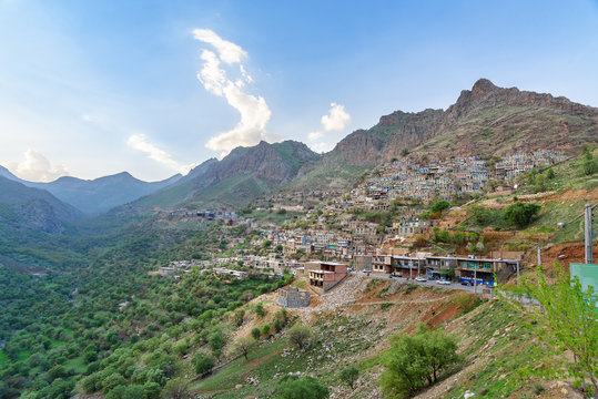Howraman village in Zagros Mountain. Kurdistan Province, Iran.