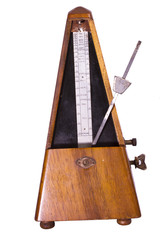 A metronome is a device that produces an audible beat—a click at regular intervals that the user can set in beats per minute. Musicians use the device to practice playing to a regular pulse.
