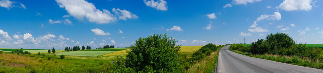 panorama beautiful view landscape field