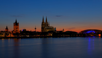 City landscape of Cologne.