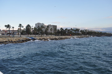 Fototapeta premium The beautiful Limassol Molos in Cyprus