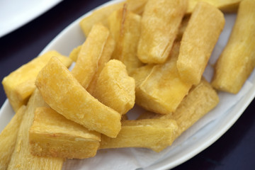 Food of boteco: fried manioc