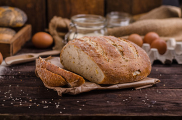 Homemade bread, product photo