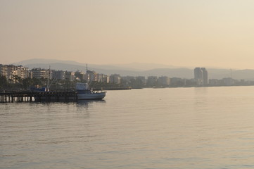 Naklejka premium The beautiful Limassol Molos in Cyprus