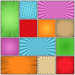 Comic colorful composition