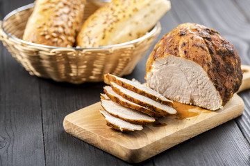 baked ham ball - homemade