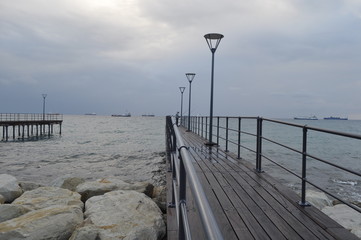 Obraz premium Piękny Limassol Molos na Cyprze