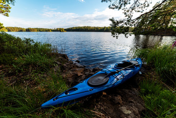 Blue kayak