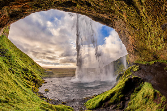 Behind the Seljalandsfoss