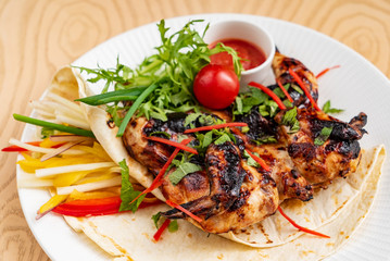 grilled chicken with sauce