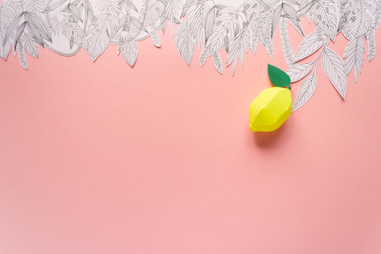 exotic fruits made of paper