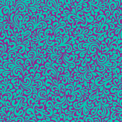 Wavy doodle seamless pattern