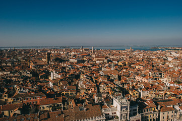 Venice air view with San Marco Square