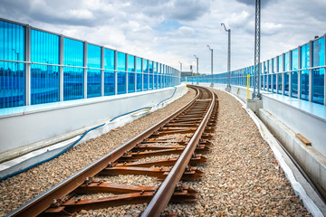 Railway tracks - viaduct Krakow Krzemionki - Krakow Zablocie
