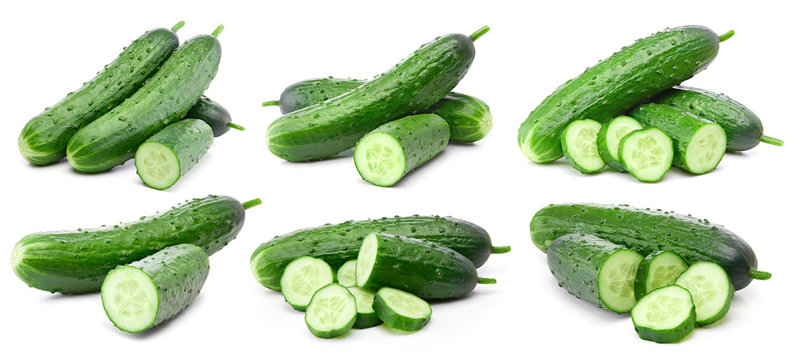 Cucumber collection isolated