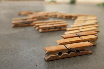 Pegs for hanging clothes