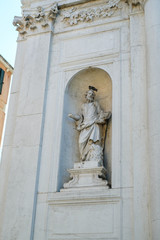 facade of the church, saint sculpture monument 