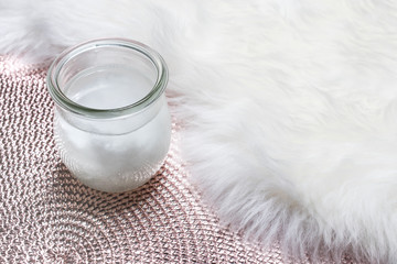 Kokosnuss Öl im Glas