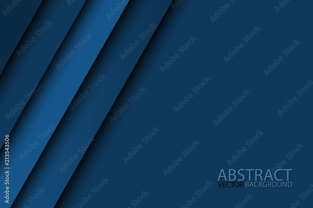 Canvas Prints modern blue vector background overlap paper with blank space for your text, blue oblique lines