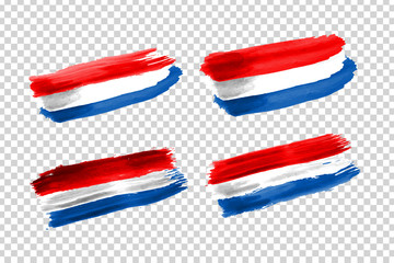 Naklejka premium Vector realistic isolated paint on cheeks for football fans with Croatia flag coloring for photo decoration and covering on the transparent background. Concept of football championship.
