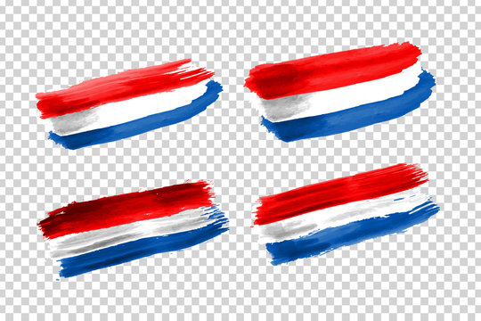 Vector realistic isolated paint on cheeks for football fans with Croatia flag coloring for photo decoration and covering on the transparent background. Concept of football championship.