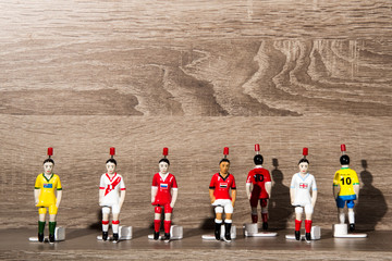 figures of soccer players of national teams of the championship of 2018