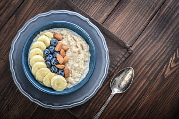 Bowl of oatmeal porridge