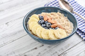 Bowl of oatmeal porridge