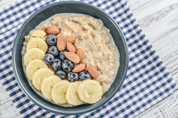 Bowl of oatmeal porridge