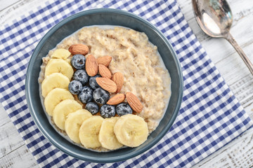 Bowl of oatmeal porridge