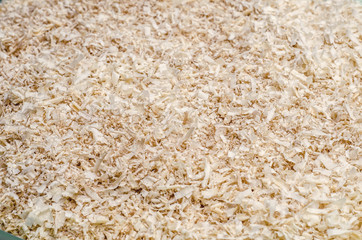 Wood shavings, processing, background for carpentry