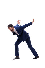 Young businessman isolated on whie background 