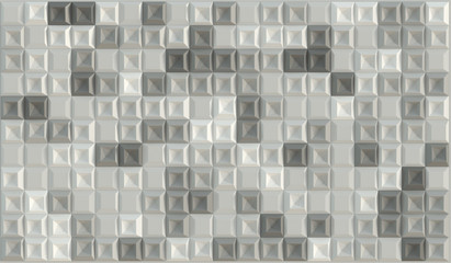 Abstract grey white 3d squares background