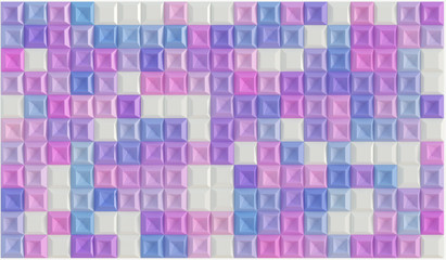Abstract pastel colorful 3d squares background