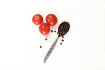 Cherry tomato, whole tomatoes  with pepper.