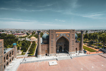 Fototapeta premium Sher Dor madrasah on Registan square, Samarkand, Uzbekistan