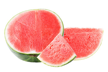  Watermelon  isolated on white background with clipping path