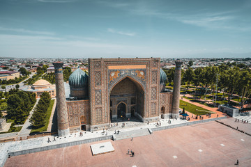 Obraz premium Sher Dor madrasah on Registan square, Samarkand, Uzbekistan