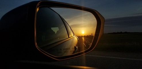 Fototapeta premium Rear sunset on runway