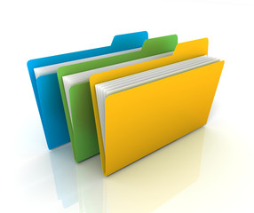 folders concept  3d illustration