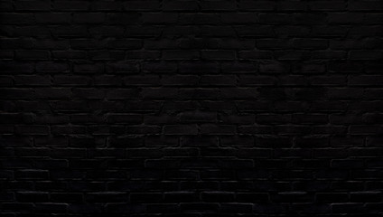 black painted brick surface
