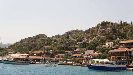 Naklejka premium antalya view of ancient city in kekova