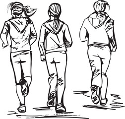 Sketch of Runners in group