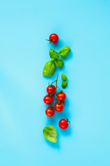 Tomatoes and basil frame