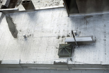 top view of new york city Manhattan sliver rooftop skylight